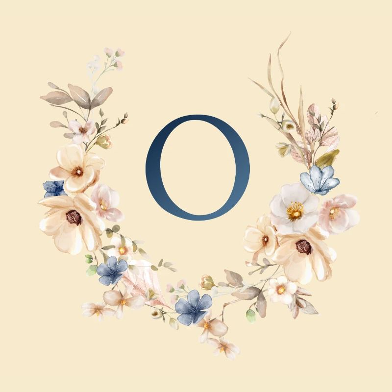 V Monogramm , Floral, Boho