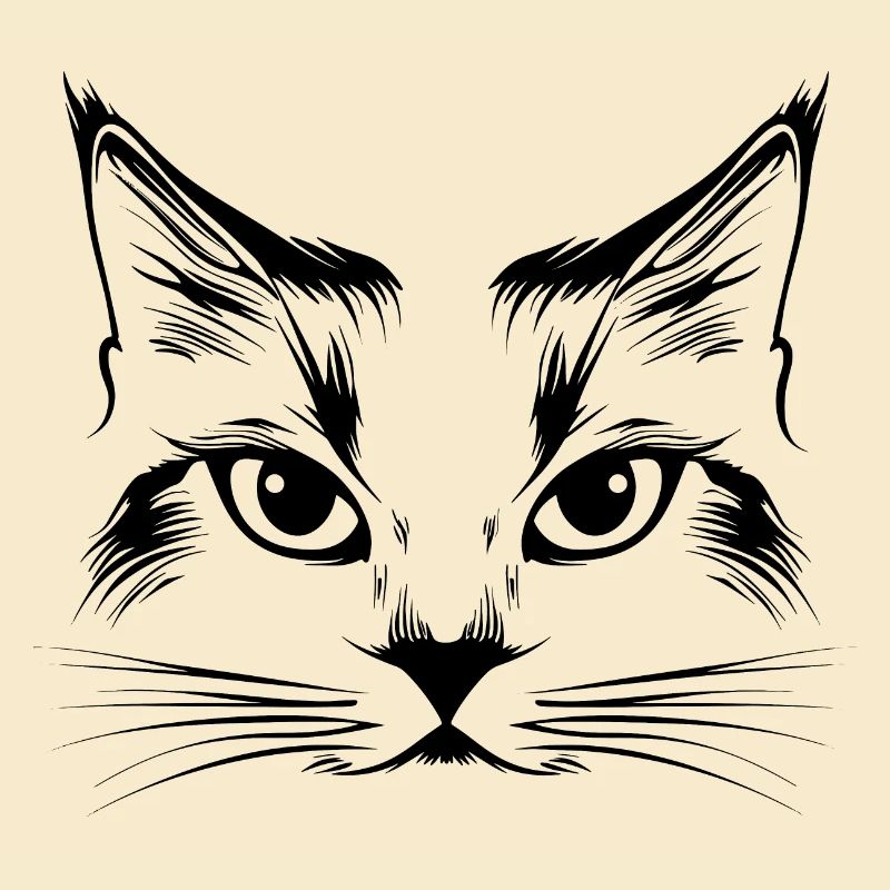 Chat, Motif De Chat, Visage De Chat