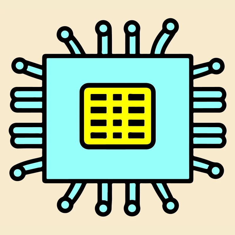 Icône de puce d’ordinateur numérique