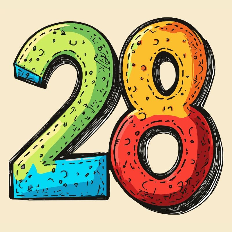 28 Zahl Comic