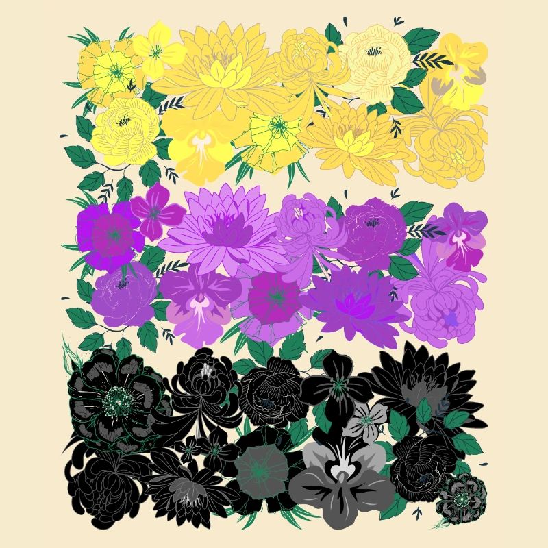 Non binary flower flag