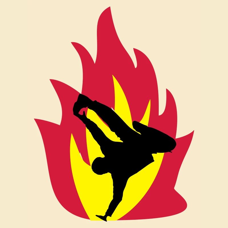 Breakdancer im Feuer
