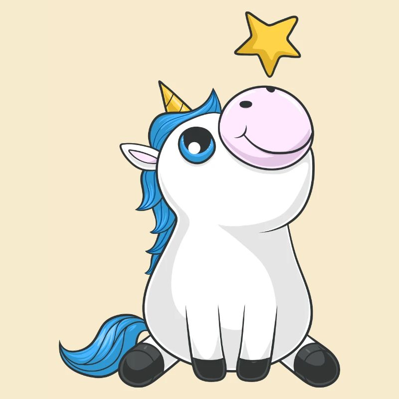 Süßes Comic Einhorn