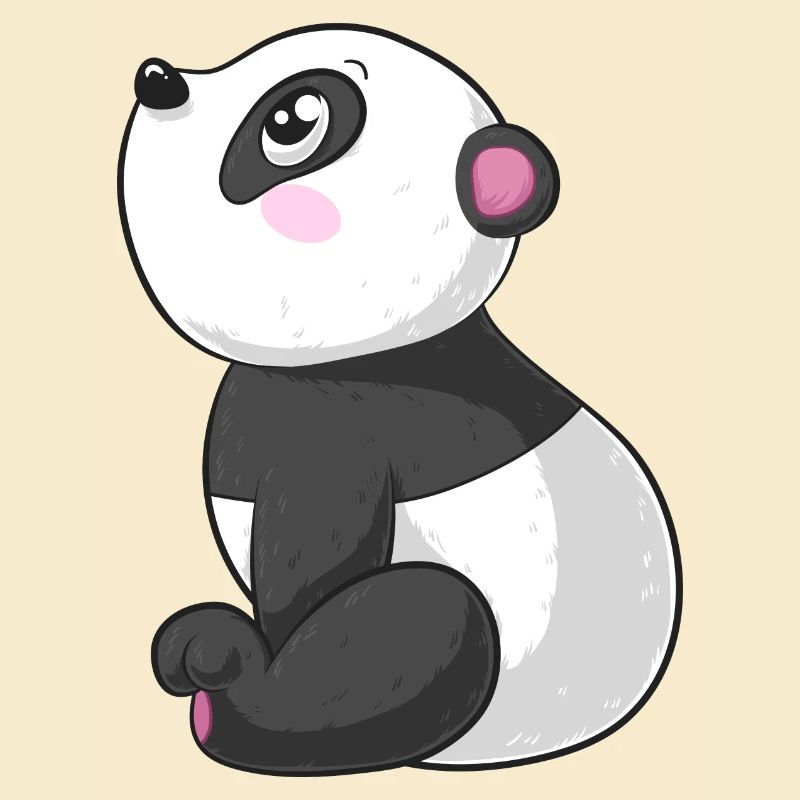 Träumender Comic Panda