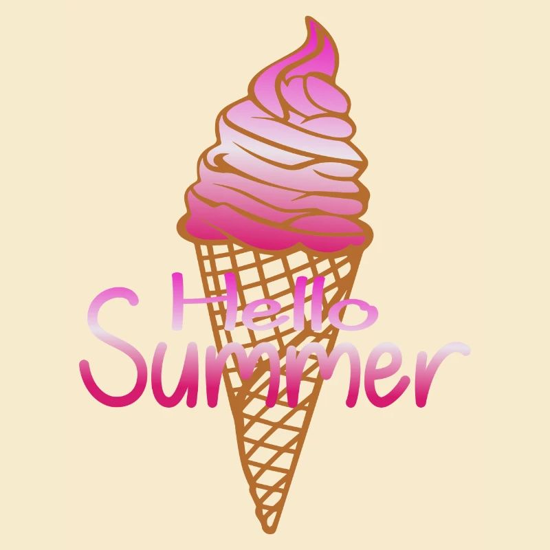 Leckere Eistüte im Sommer mit Erdbeer Softeis