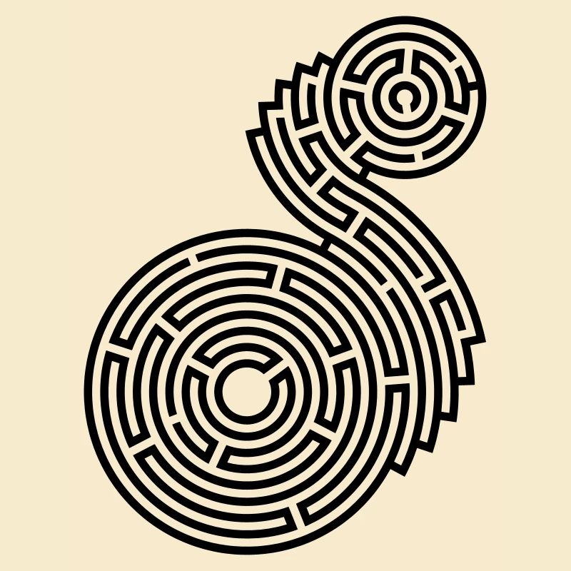 rundes zweiteiliges Labyrinth
