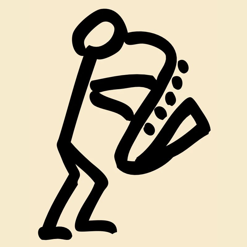 Musikant mit Saxophon