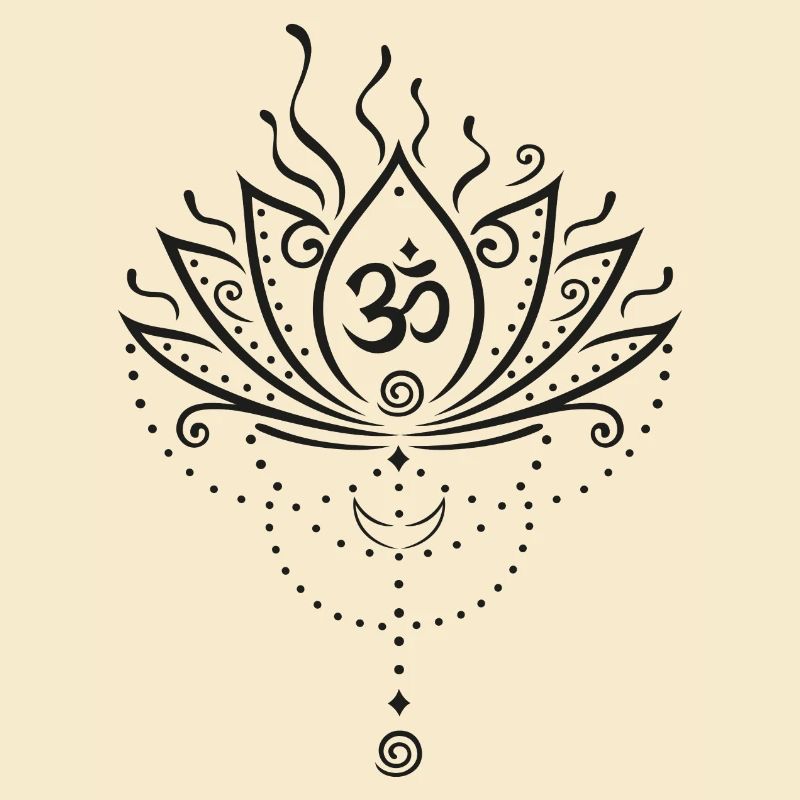 Fleur de lotus, version noire