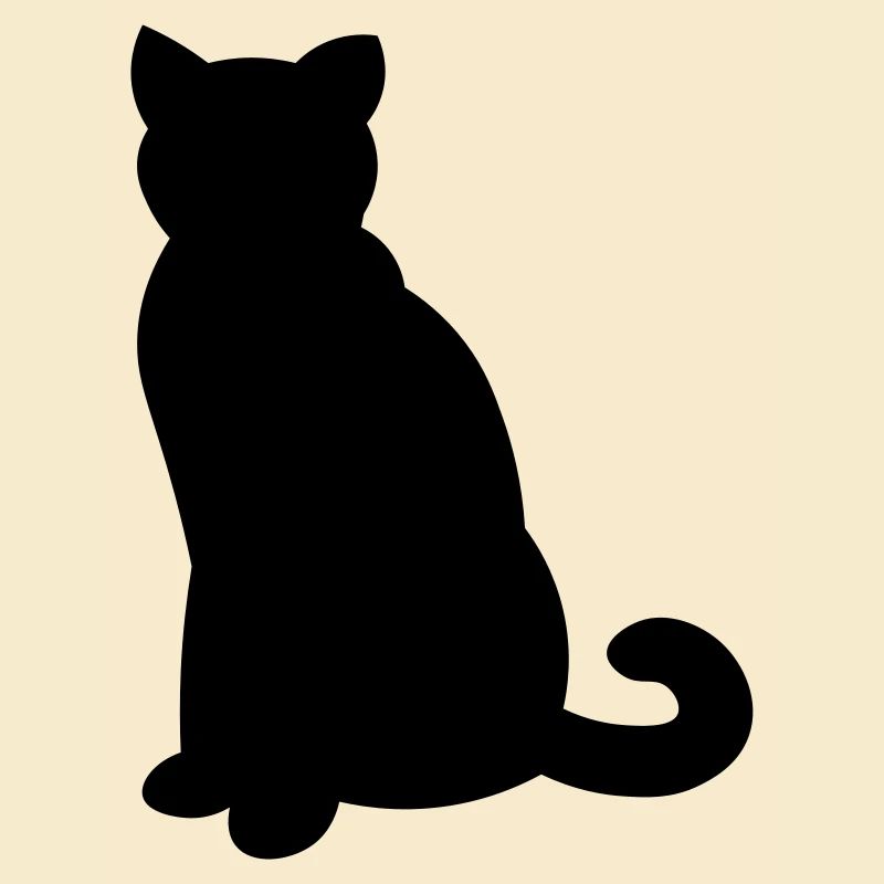 Chat noir simple - chat noir simple