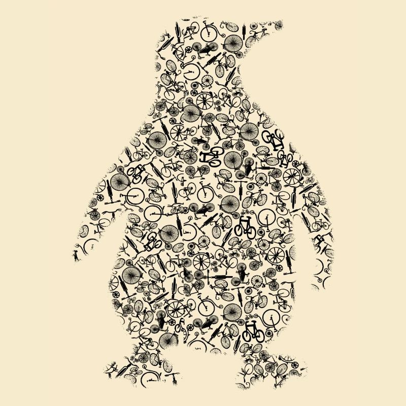 Penguin from bicycles
