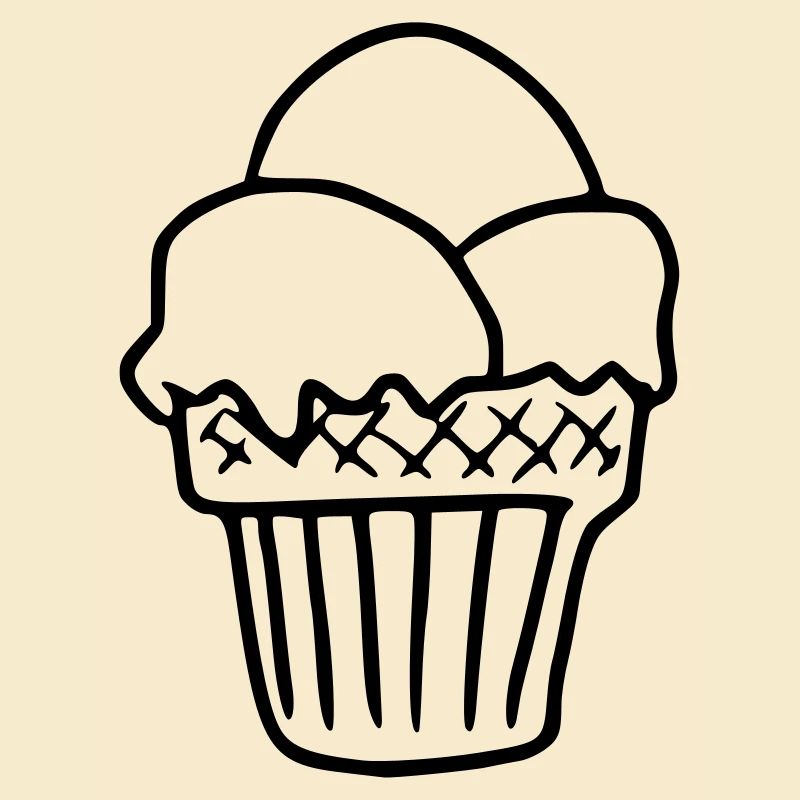 Emoji Eiscreme Skizze Eis Sticker