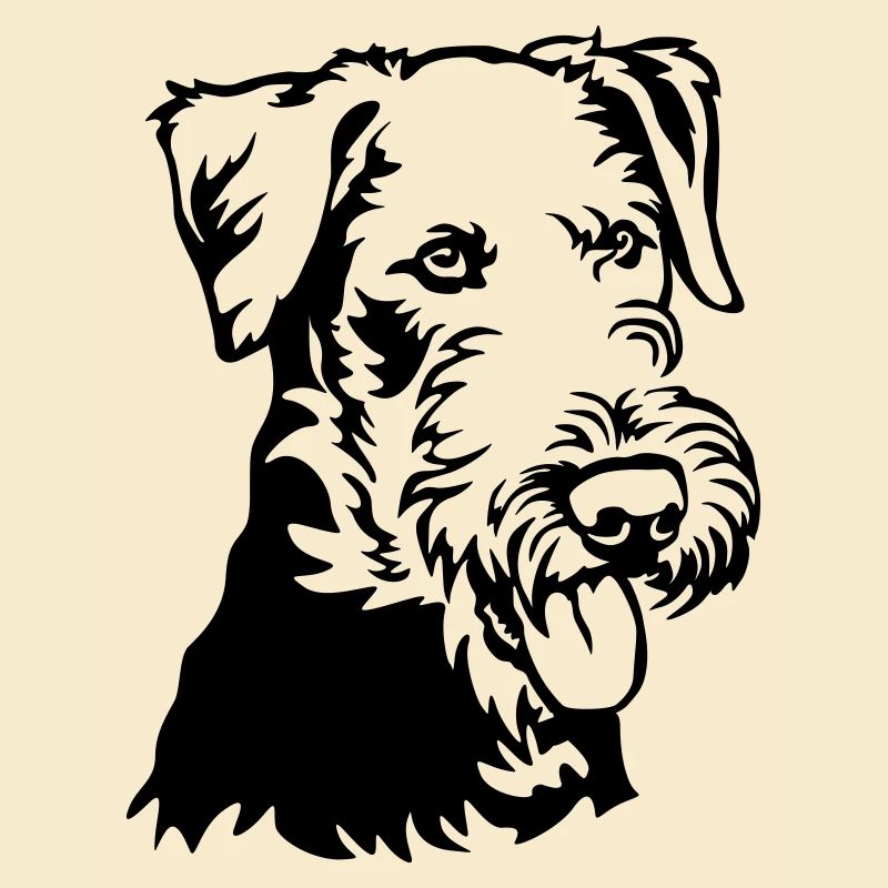 Airedale Terrier Head
