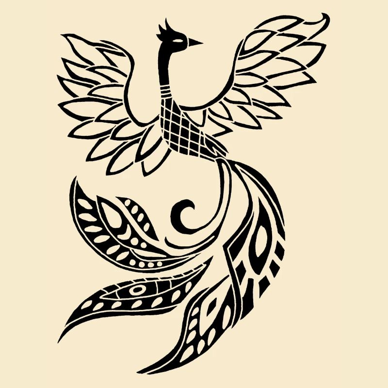 Schwarzer Phönixvogel