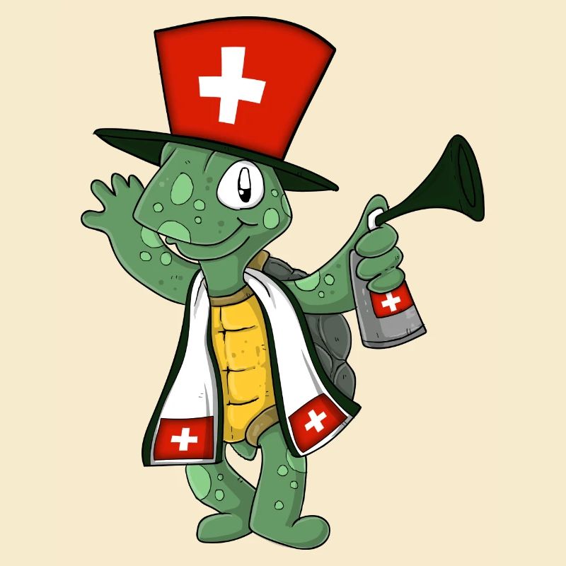 Schweizer Fan Schildkröte