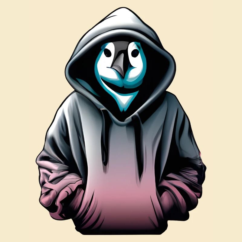 Hacker Pinguin mit Pullover