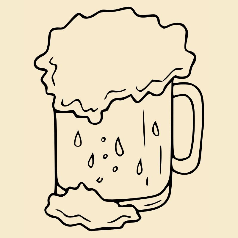 Bier Zeichnung Party Feiern schwarz