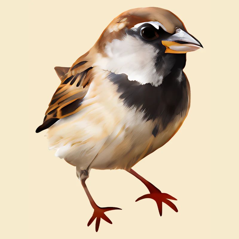 Haussperling - Vogelbeobachter-Design