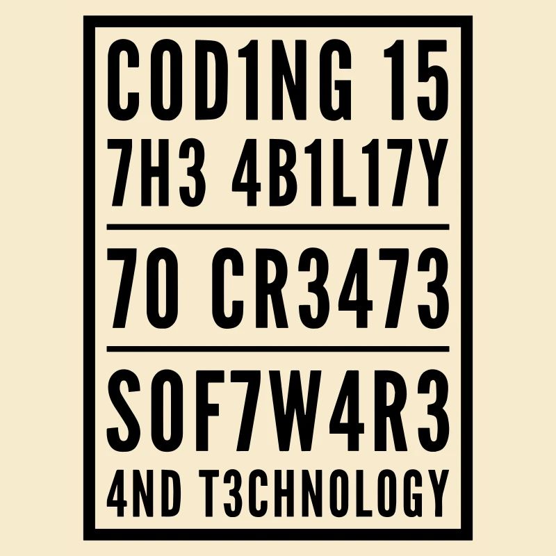 Programming Coden L337 Leetspeak Saying