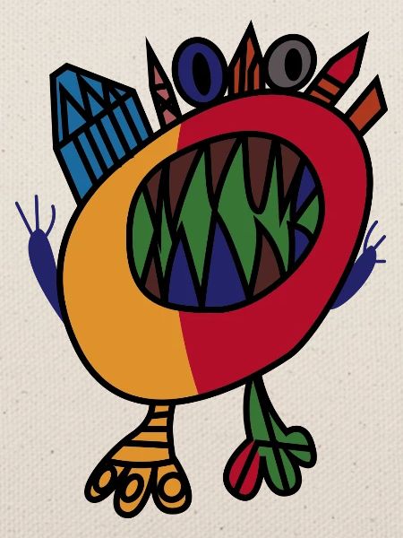painted crystal Monster