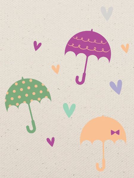 Regenschirm & Herzen