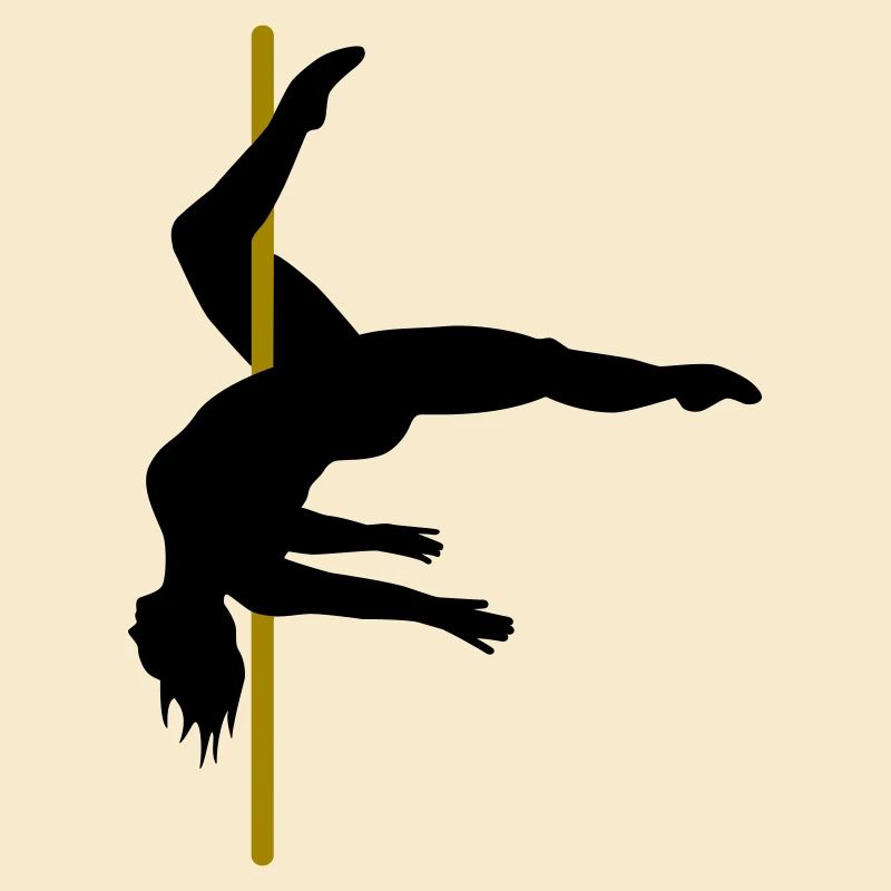Curvy Poledancer im Inside Leg Hang