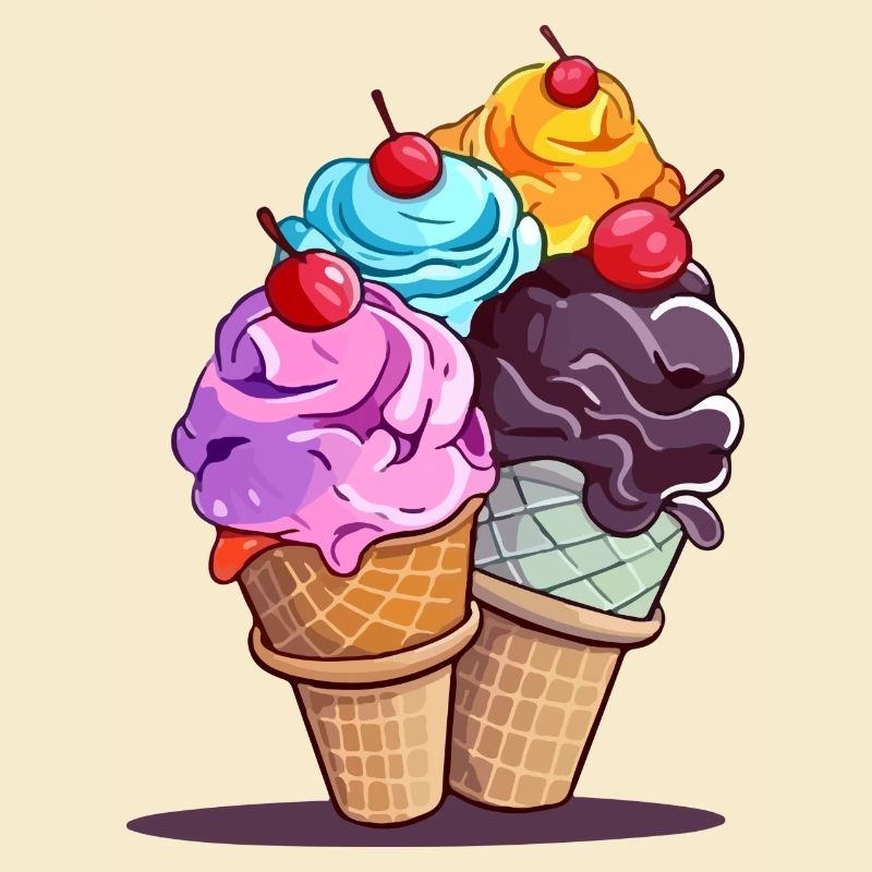 Les cornets de glace