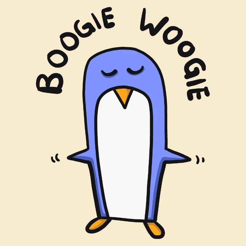 Penguin dances boogie woogie
