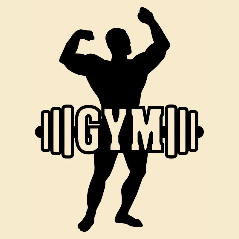 Bodybuilder Schattenbild Logo Fitnessstudio