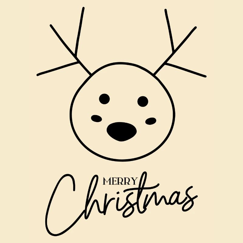 Weihnachten Elch Strichmännchen (2)