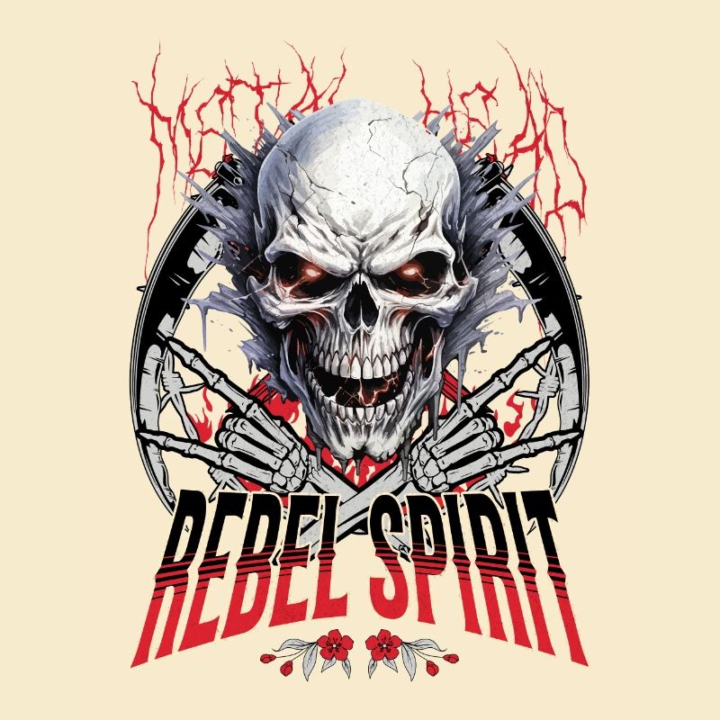Skull Skull Skeleton Motorcycle Biker Gang