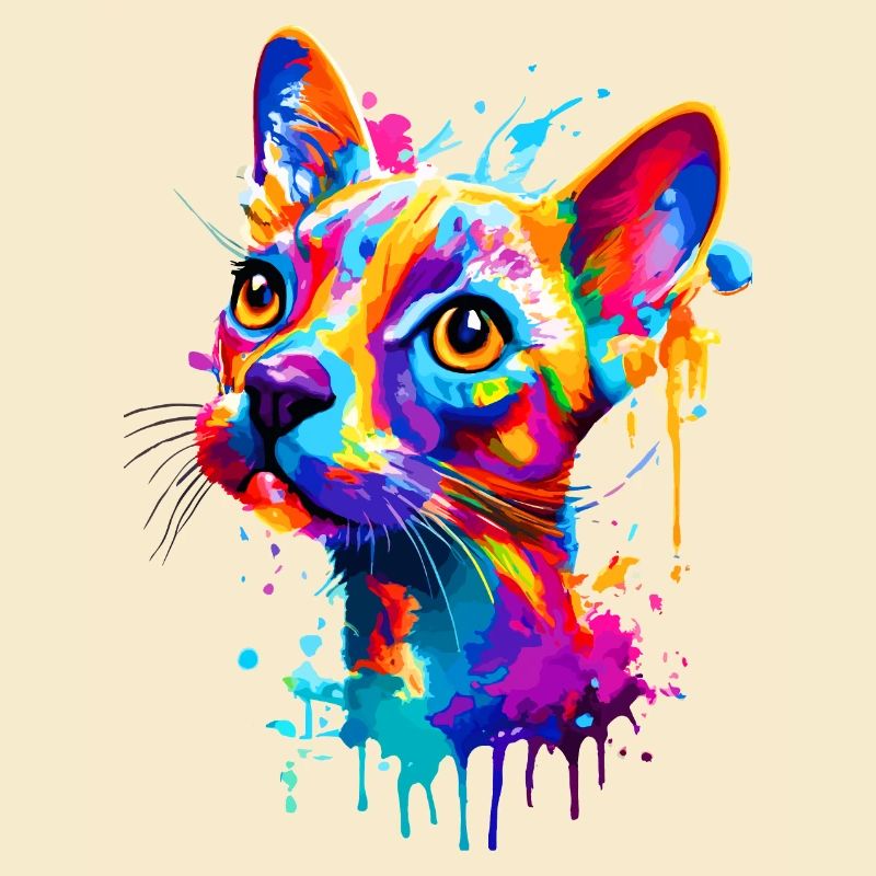Chat Coloré - Chat Coloré - Chat Sphynx