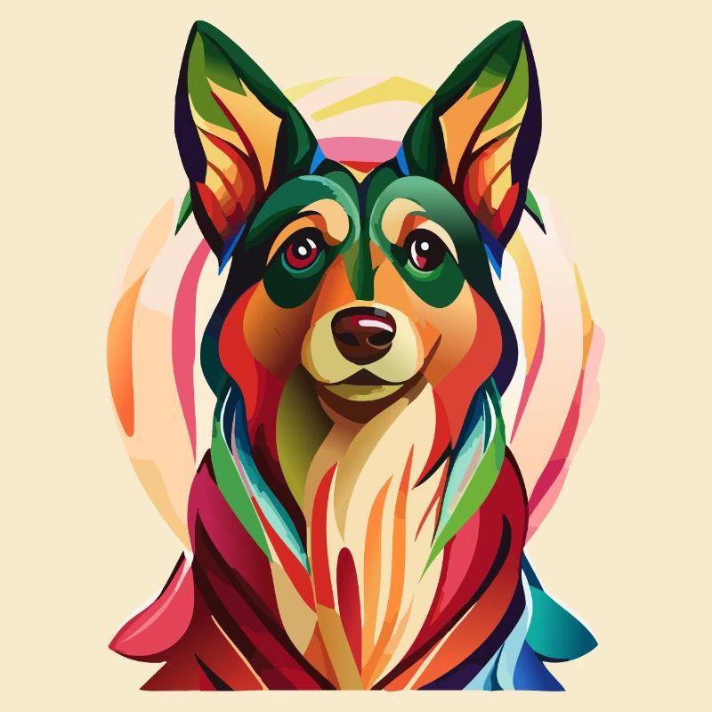 Farbklecks Schäferhund