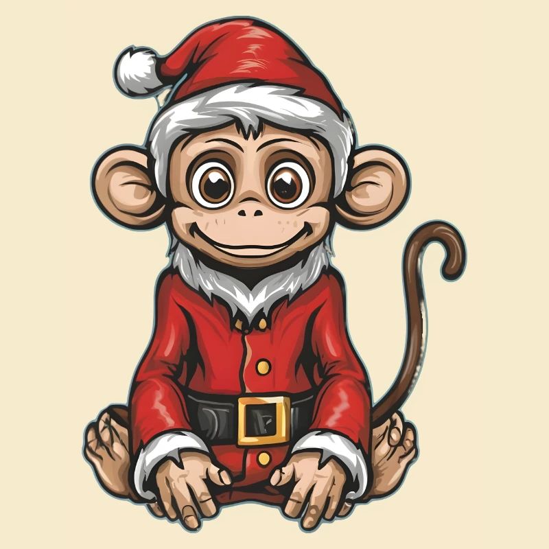 Weihnachtsmann Affe
