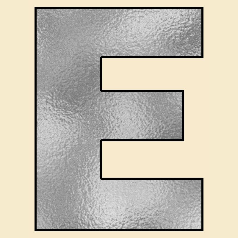 Buchstabe E Silber