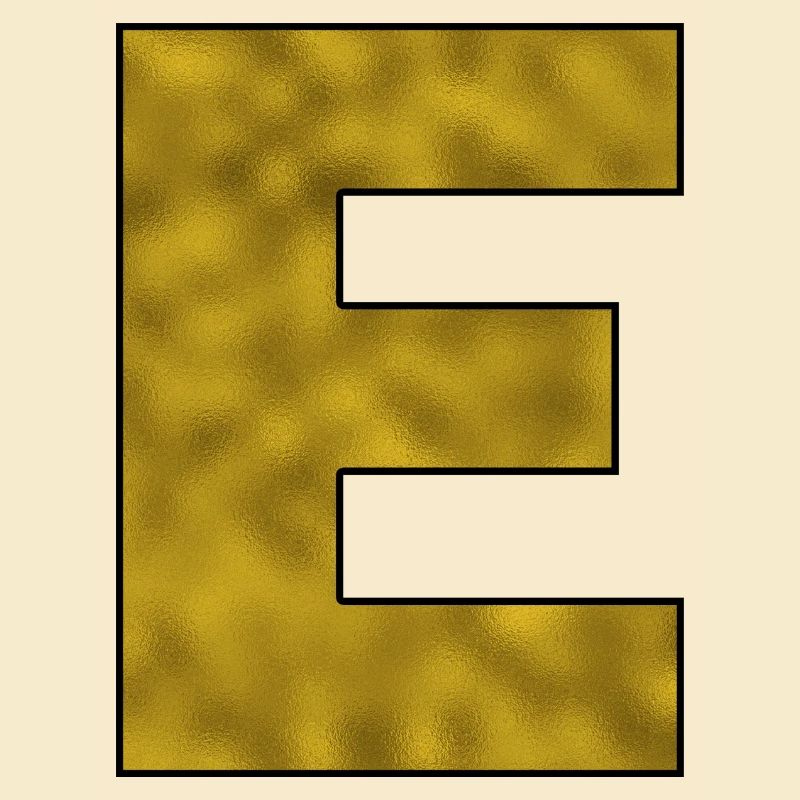 Buchstabe E Gold