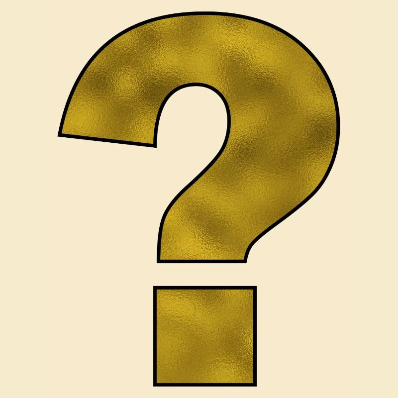 Satzzeichen Fragezeichen Gold