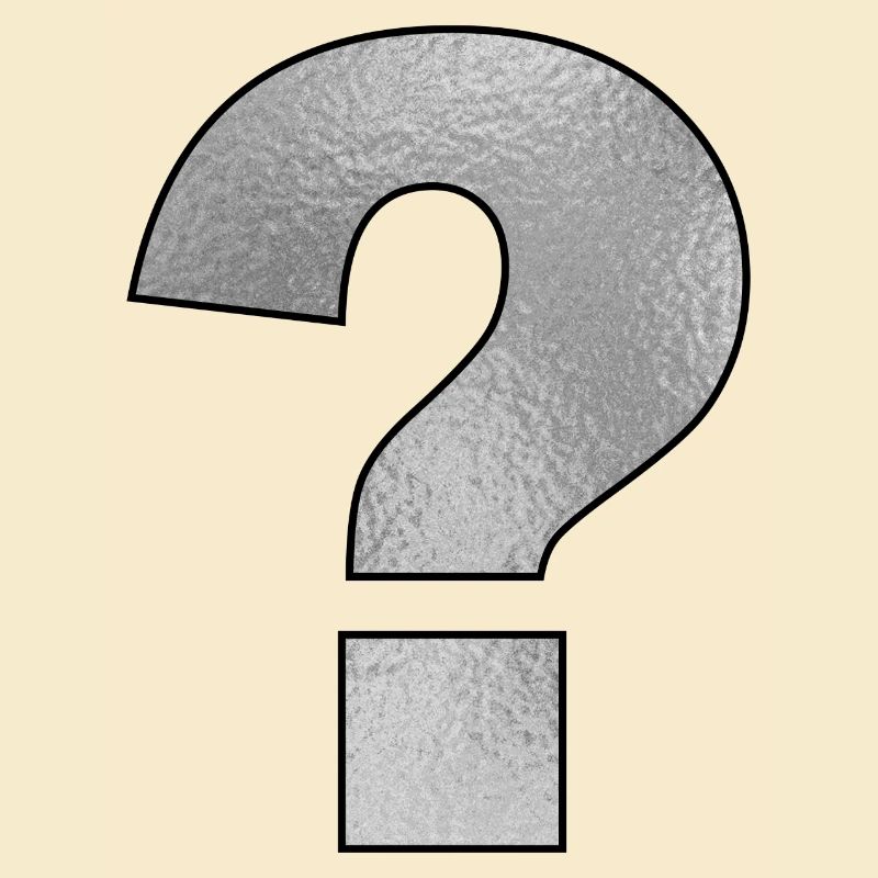 Punctuation Mark Question Mark Silver