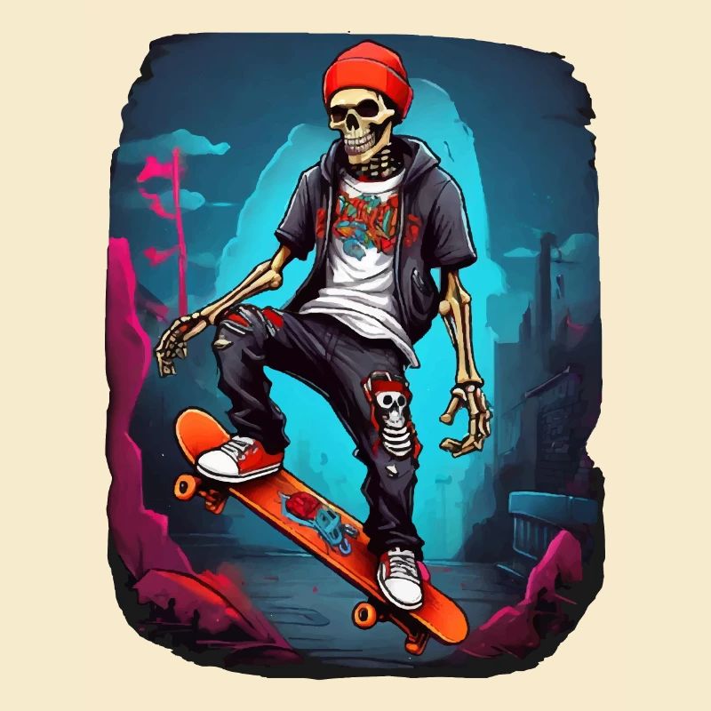Skateboarding Skelett