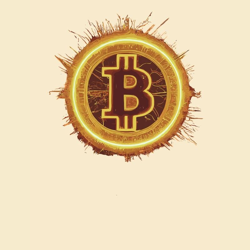 Fiery Bitcoin Solar