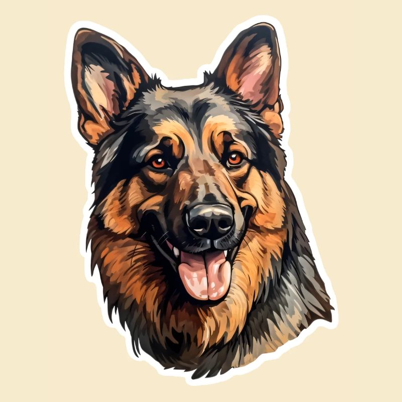 Deutscher Schäferhund künstlerisch