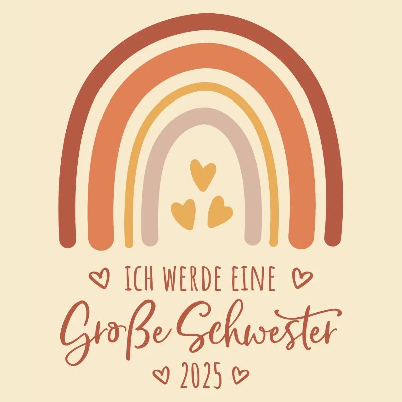 Ich werde eine große Schwester 2025 Regenbogen