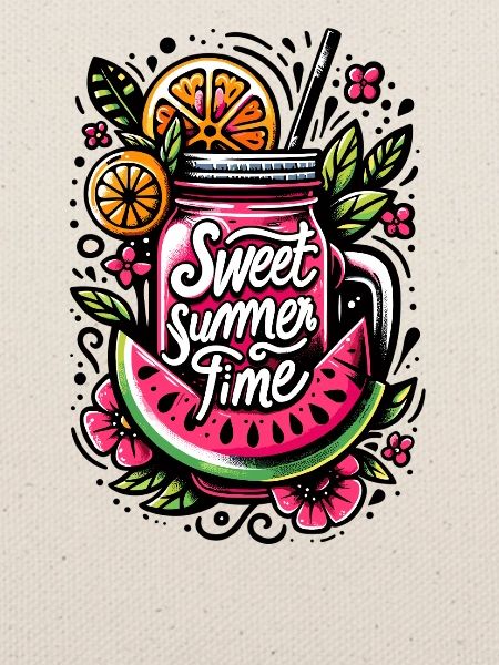 Sommerliche Fruchttrinktasche