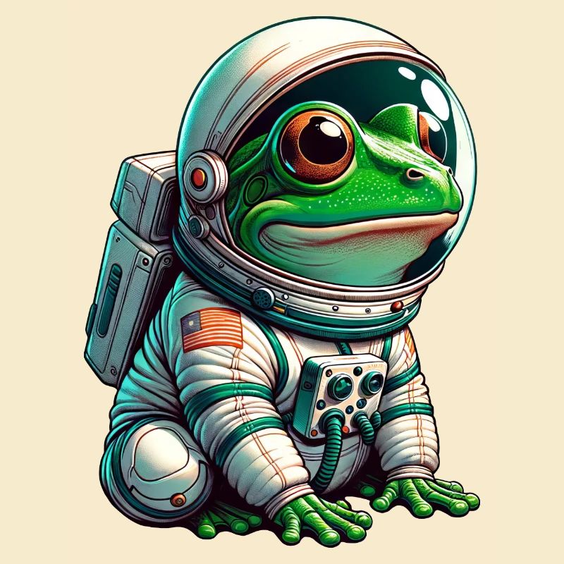 Grenouille astronaute dans l’espace