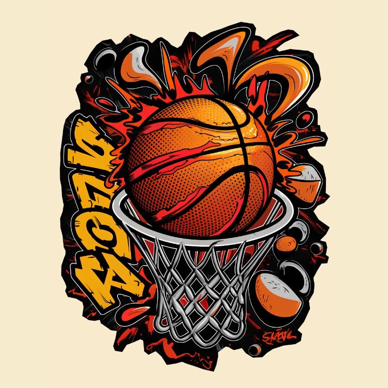 Dynamisches Basketball Graffiti