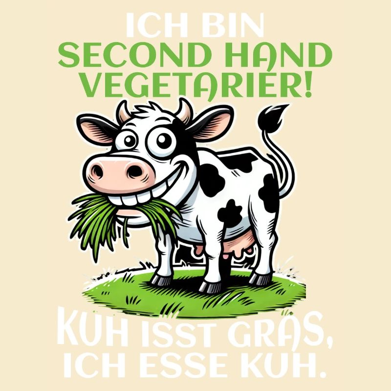 Ich bin Second Hand Vegetarier - Kuh Meme