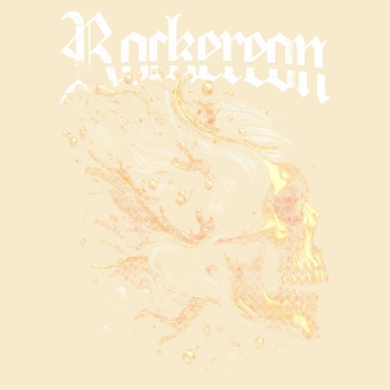 Golden Skull Design Rockereon Gothic Statement