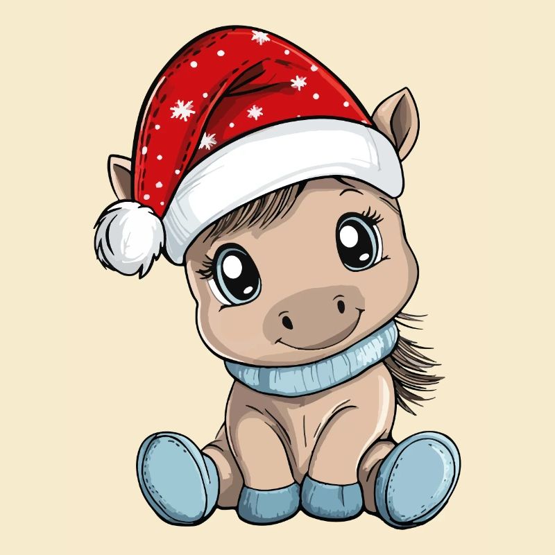 Cheval Noël Mignon Mignon Noël Noël