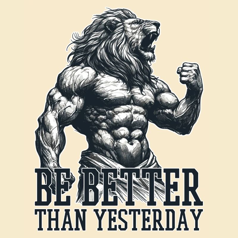 Sei besser als gestern Löwe Motivation Geschenk