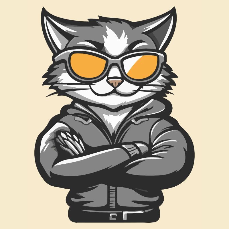 Chat Bande Dessinée Cool