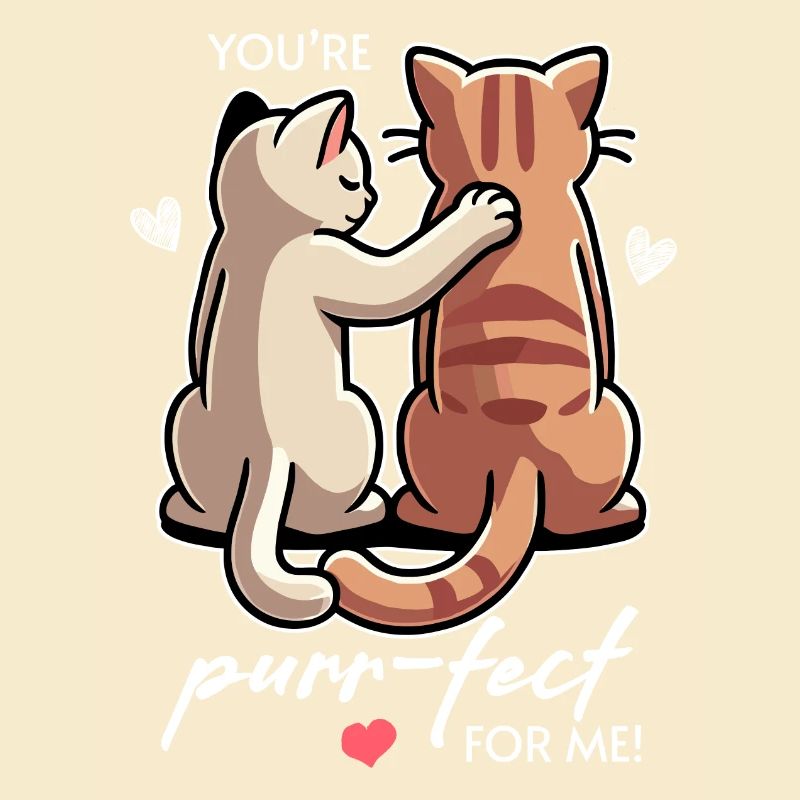 Vous ronronnez pour moi, chats mignons pour la Saint-Valentin